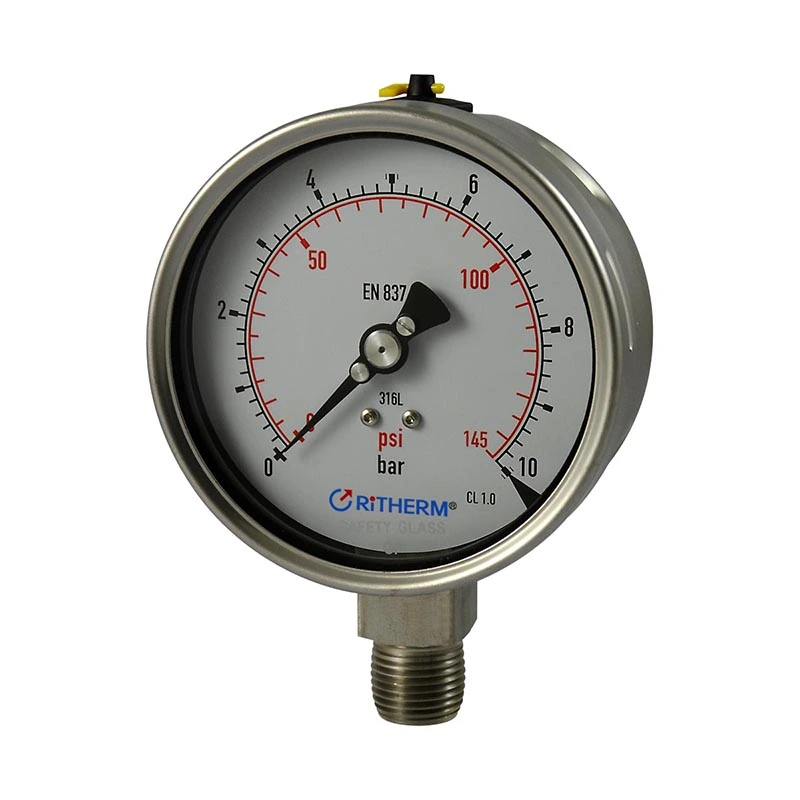 Lazer Kaynaklı Tamamı Paslanmaz Çelik Basınç Göstergesi